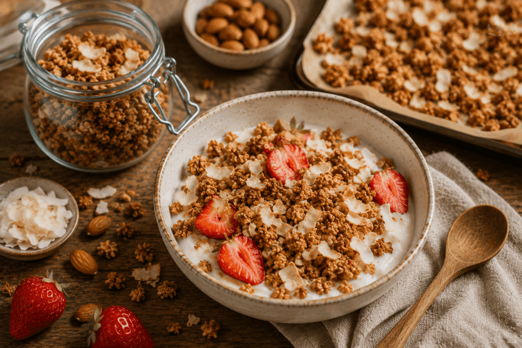 Kokos Mandel Granola