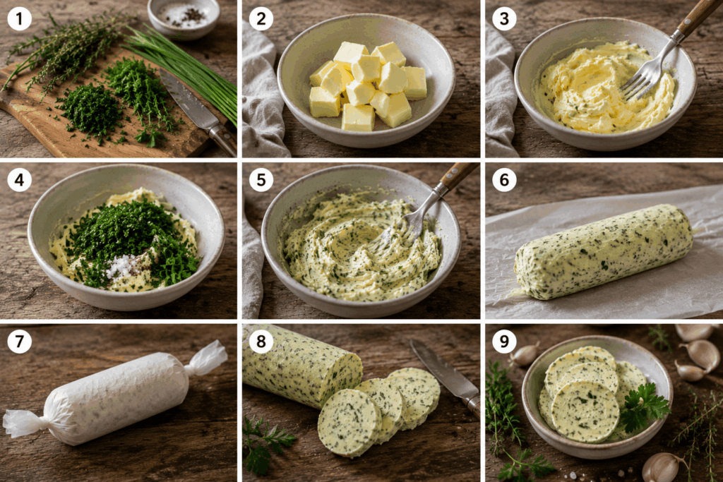 Kräuterbutter Zubereitung