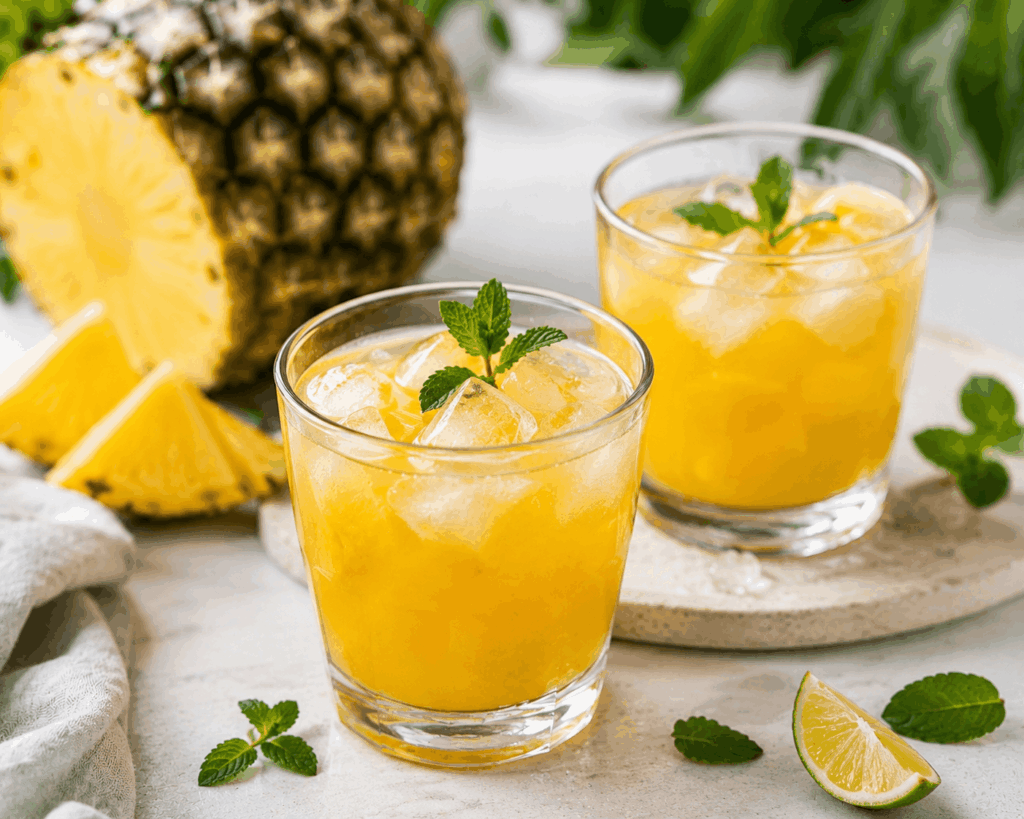 Ananas Eistee selber machen