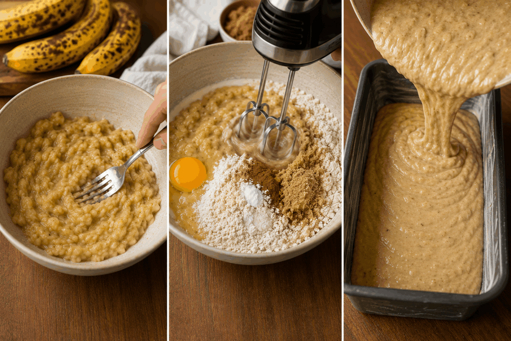 Bananenbrot Zubereitung
