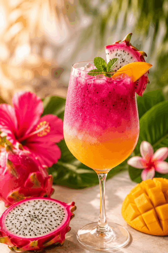 Drachenfrucht Mango Spritz Rezept