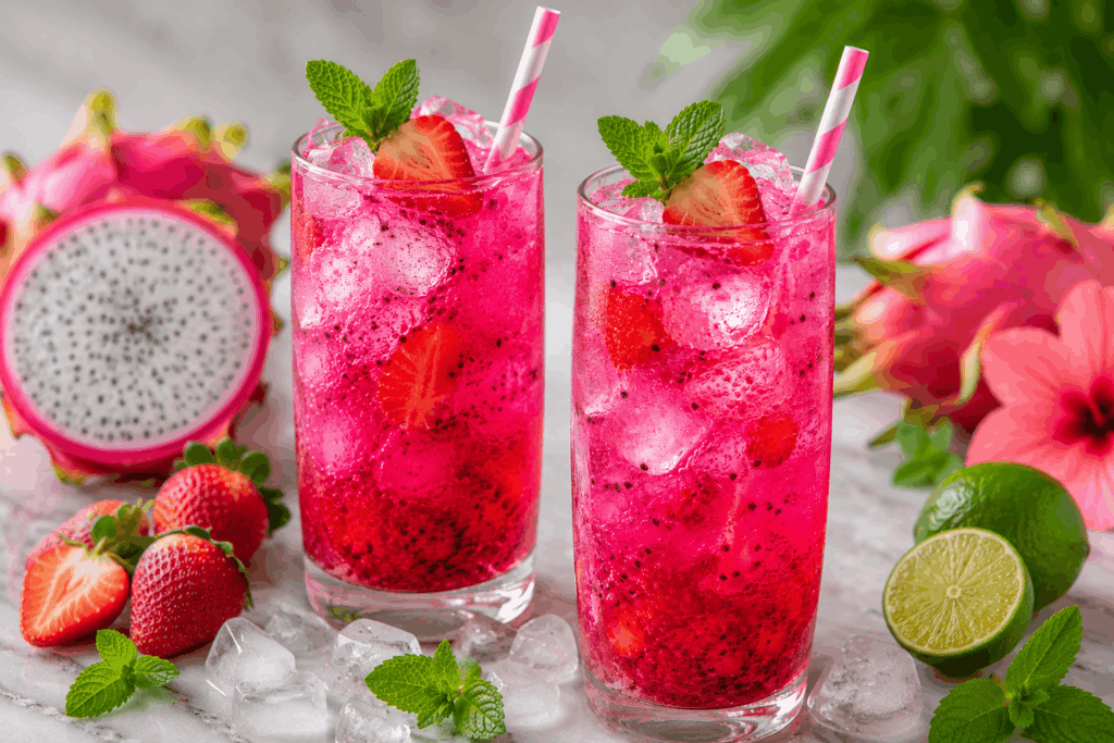 Drachfrucht Limonade Rezept