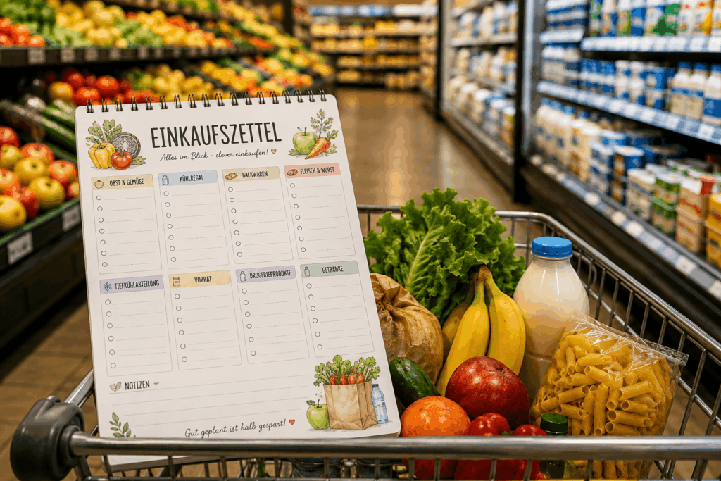 Einkaufen nach Supermarkt Abteilungen