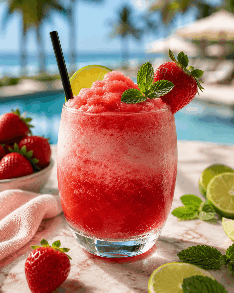 Miami Strawberry Slush Cocktail