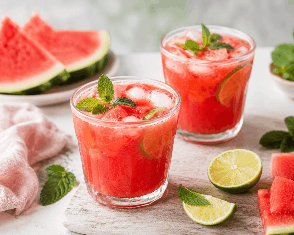 Wassermelonen Eistee selber machen
