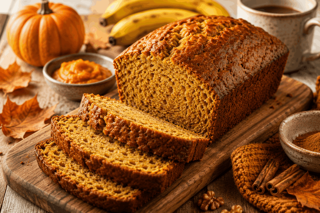 Kürbis-Bananenbrot