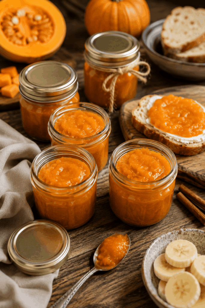Kürbis Marmelade fertig zubereitet
